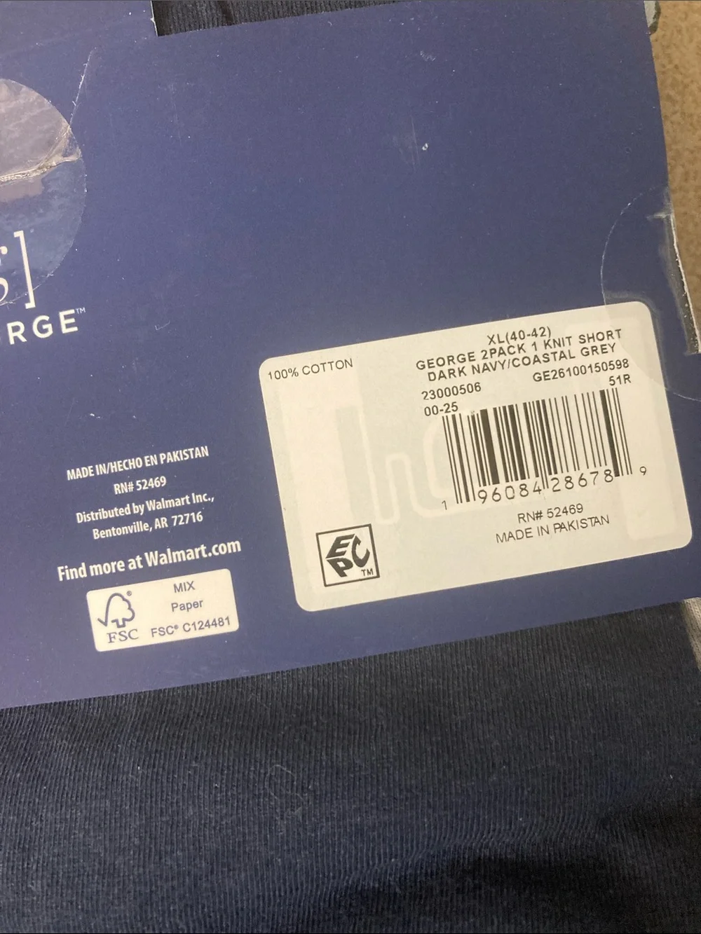 George 2-Pack Knit Sleep Shorts - Navy & Light Gray